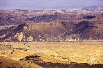Fototapeta na wymiar Aerial view of the desert. Israel