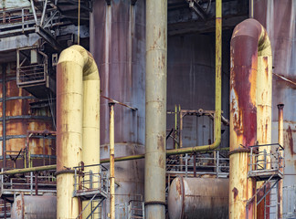 rusty industrial scenery