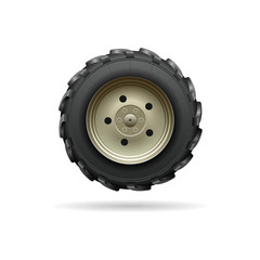 Realistic tires. Vector eps 10.