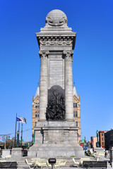 Fototapeta na wymiar Soldiers' and Sailors' Monument at Clinton Square in downtown Syracuse, York State, USA.
