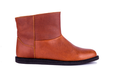 brown woman shoes on the background