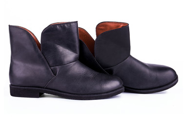 brown woman shoes on the background 