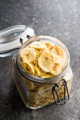 Dried banana chips.