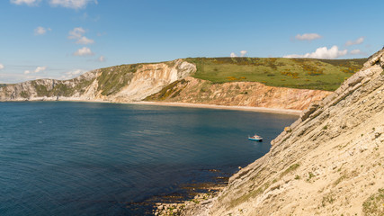 Fototapeta na wymiar Looking towards Worbarrow Bay, near Tyneham, Jurassic Coast, Dorset, UK