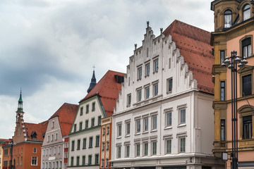 Fototapeta premium historic houses in Straubing, Germany