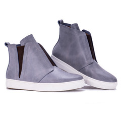 grey man's shoes on the background   