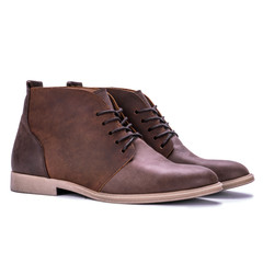 brown man's shoes on the background