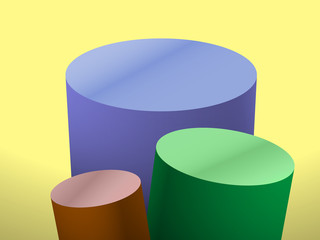 chart columns multicolored yellow background