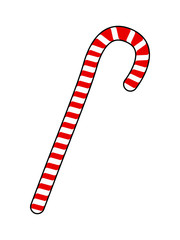 Candy cane for christmas design isolated on white background