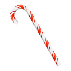 Obraz premium Candy cane for christmas design isolated on white background