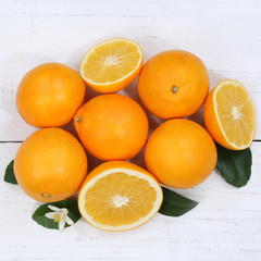 Orangen Orange Früchte Quadrat von oben
