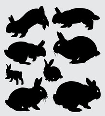 Rabbit animal silhouette Good use for symbol, logo, web icon, mascot, sign, sticker, or any design you want
