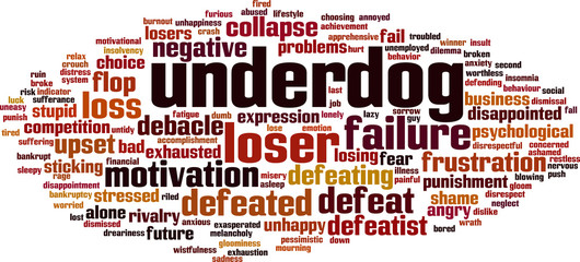 Underdog word cloud