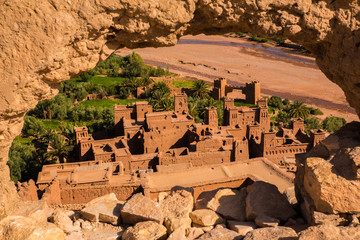 La forteresse d'Ait Benhaddou, près de Ouarzazate (Maroc)