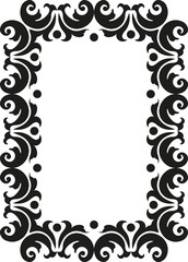 silhouette of decorative frame