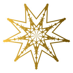 Isolated golden star shape