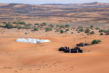 luxury camping tent sites in sahara desert