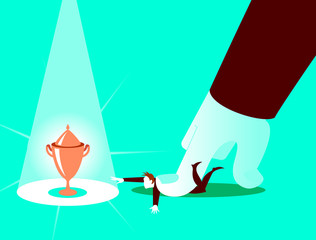 Aggressive obstacle from the boss