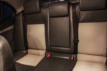 Obraz premium Salon of a car, parts from leather and plastic