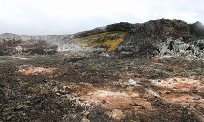 Leirhnjukur lava field in Iceland
