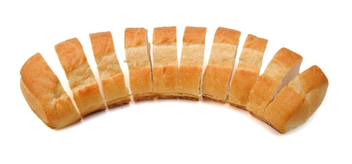 Breads on white background