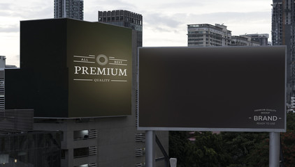 Outdoor advertisement billboard mockup