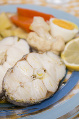Hake fish with cauliflower and potatoes