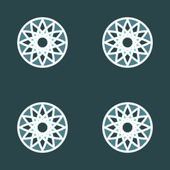 Blue seamless tile with a pile ornament. Vector graphics. Design for plating, cladding, exterior coating.