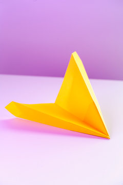 Yellow Paper Airplane