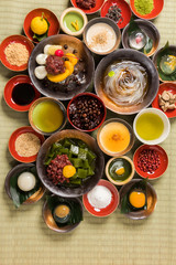 代表的な和スイーツ　traditional Japanese Sweet taste desert