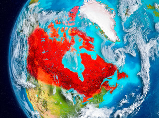 Canada on Earth from space