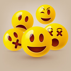 Emoticon. Vector style smile face icons