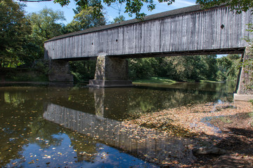 Fototapeta na wymiar Schofield Ford Bridge in Bucks County, Pennsylvania, USA.