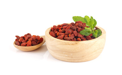 Goji berry on white