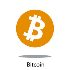 Flat vector illustration cryptocurrency logo bitcoin altcoin
