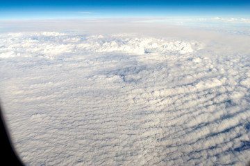 Cloudy Sky view from Airplane