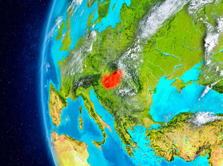 Hungary on Earth from space