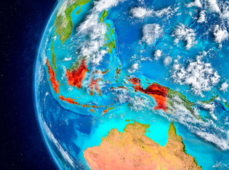 Indonesia on Earth from space