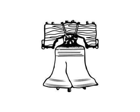 Sound of Old Bell Illustration Hand Drawing Logo Symbol