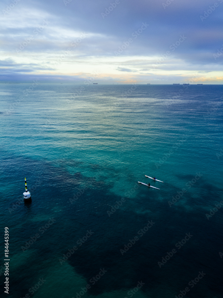 Poster Kayakers at Cottesloe