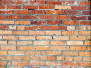 old red orange brick wall