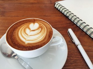 Coffee cup hot in the morning life