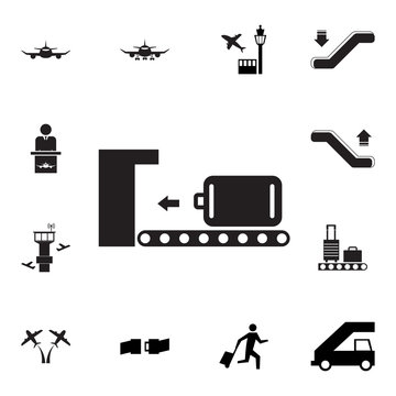 Baggage Screening icon. Set of airport element icons. Premium quality aviation graphic design collection icons for websites, web design, mobile app