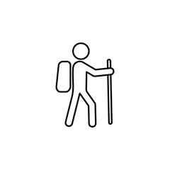 Hiking line Icon. Travel line icon. Element of rest icon. Premium quality graphic design. Signs, outline symbols collection icon for websites, web design, mobile app