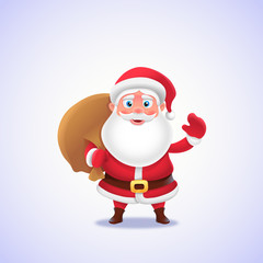 Santa claus on white background. Vector illustration, eps 10.