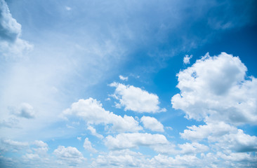 The vast blue sky and clouds sky. blue sky background