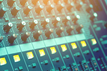 Volume keys, melody, bass, treble, the audio mixer to create quality work in the studio.