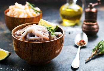 raw octopus