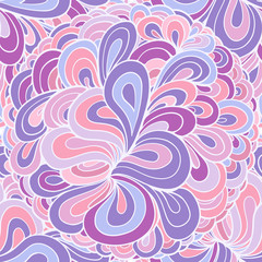 Vector stylized flower petals seamless pattern