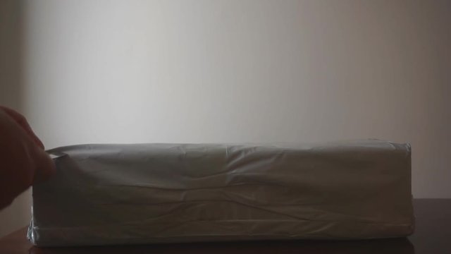 unpacking parcels with mail